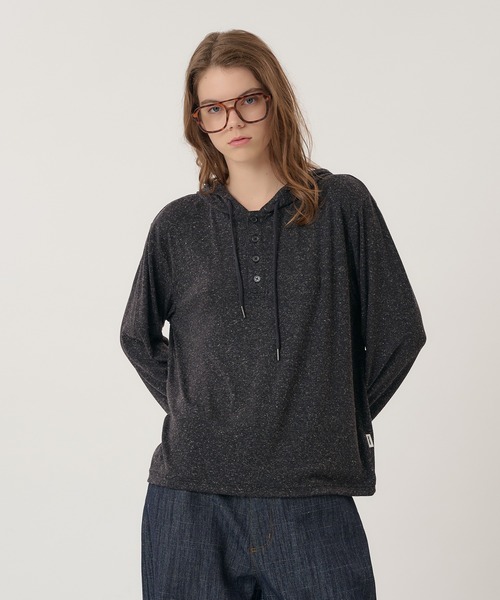 Perushu(ペルーシュ)の「HENLEY RAGLAN NEP HOODED LONG SLEEVE TSHIRT/ヘンリーラグランネップフードロンT(Tシャツ/カットソー・メンズ・パープル/チャコールグレー/オリーブ・LARGE/MEDIUM)」の15枚目の写真