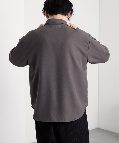 MONO-MART(モノマート)の「パウダーツイル コンパクトフィット ショート丈 レギュラーカラー長袖シャツ(シャツ/ブラウス・メンズ・ホワイト系/オフホワイト/ダークグレー/ライトベージュ/ブルー/ブラック・S/L/M)」の19枚目の写真
