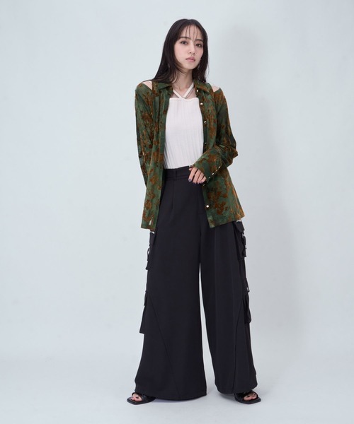 HARE(ハレ)の「オパールシアーシャツ(HARE)(シャツ/ブラウス・レディース・ブラック/ブラウン/グリーン・FREE)」の12枚目の写真