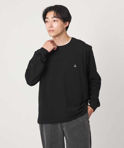 BROOKS BROTHERS(ブルックスブラザーズ)の「【別注】<Brooks Brothers>GLR カノコ クルーネック カットソー(Tシャツ/カットソー・メンズ・ダークブラウン/ダークグレー/ブラック・S/M/L)」の2枚目の写真
