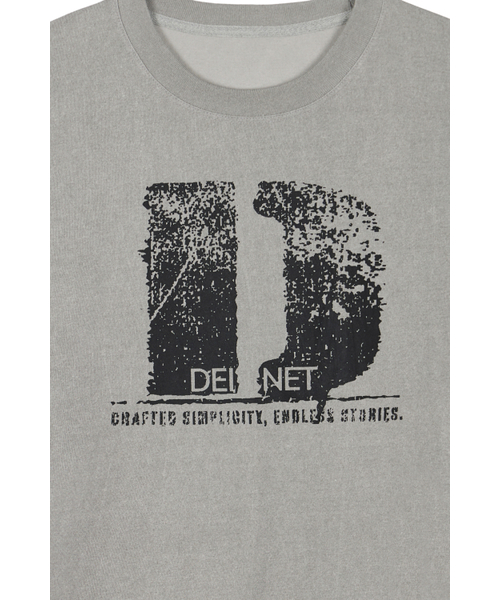 DEINET(ダイニット)の「D ACCENT CRACK LOGO T-SHIRTS IN GREY(Tシャツ/カットソー・レディース・その他・FREE)」の5枚目の写真