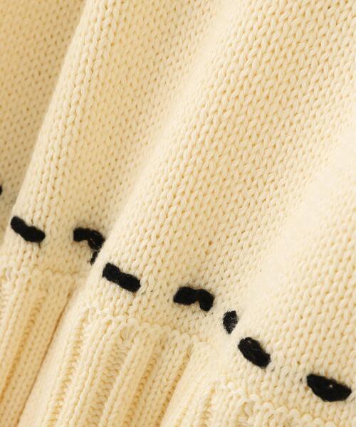 DANKE SCHON(ダンケシェーン)の「【WEB&DEPOT限定】DankeSchon/ダンケシェーン/HAND STITCH KNIT JACKET(その他アウター・レディース・ホワイト/ブラック/ブラウン・M/L/S)」の13枚目の写真