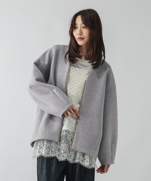 GLOBAL WORK(グローバルワーク)の「ダンボールジャケット/873759(ブルゾン・レディース・杢グレー/ネイビー・LARGE/MEDIUM)」の5枚目の写真