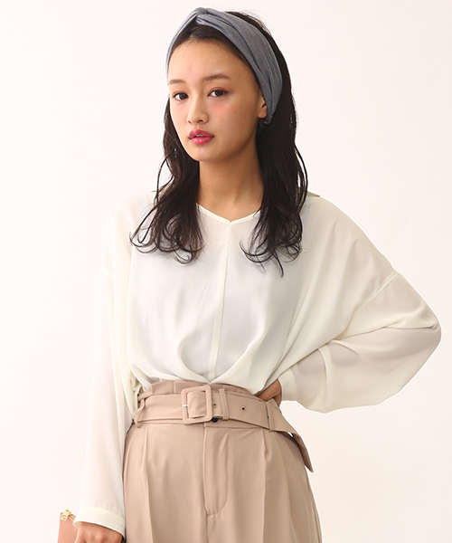 one after another NICE CLAUP(ワンアフターアナザーナイスクラップ)の「【ナイスクラップ】オトナ女子シャツ(シャツ/ブラウス・レディース・オフホワイト/ピンク/ストライプ・FREE)」の11枚目の写真