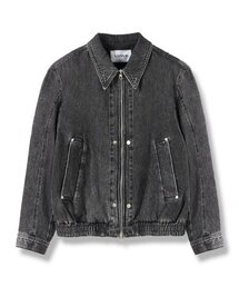 Applique Chasser Denim Jacket Black