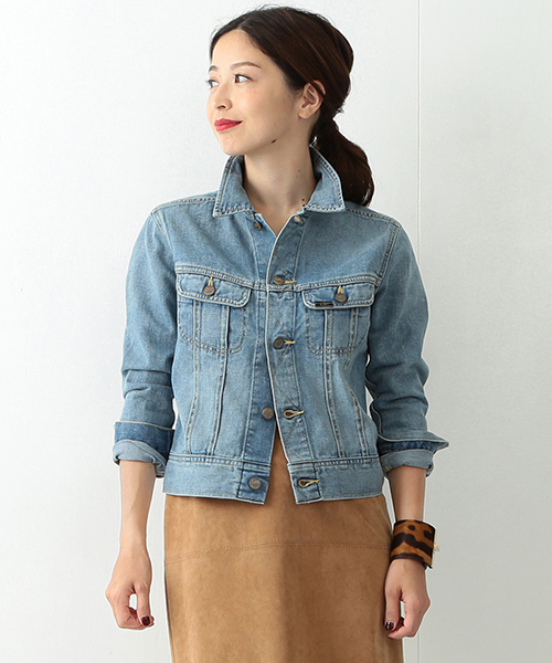 Lee（リー）の「Lee / デニムジャケット（デニムジャケット・レディース・ライトブルー/ブルー・MEDIUM/SMALL）」の2枚目の写真