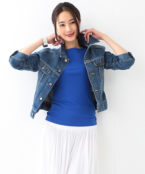 Lee（リー）の「Lee / デニムジャケット（デニムジャケット・レディース・ライトブルー/ブルー・MEDIUM/SMALL）」の5枚目の写真