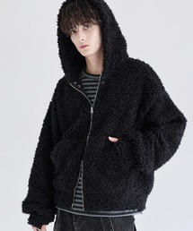 LILL（リル）の「ルーズシルエットファーZIPサムホールフードジャケット（その他アウター）」