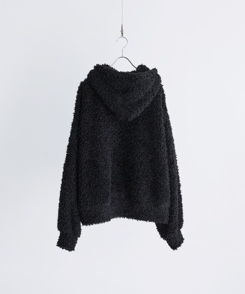 LILL(リル)の「ルーズシルエットファーZIPサムホールフードジャケット(その他アウター・メンズ・オフホワイト/ブラック・XL/L/M/S)」の11枚目の写真
