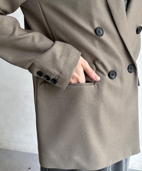 DouDou(ドゥドゥ)の「バックリボンジャケット(テーラードジャケット・レディース・ブラック/ブラウン/グレイッシュベージュ・FREE)」の7枚目の写真