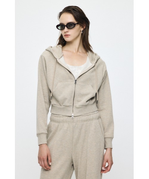 MOUSSY(マウジー)の「ES CLASSIC SWEAT パーカー(パーカー・レディース・杢グレー/ブラック/ベージュ・1/2)」の4枚目の写真
