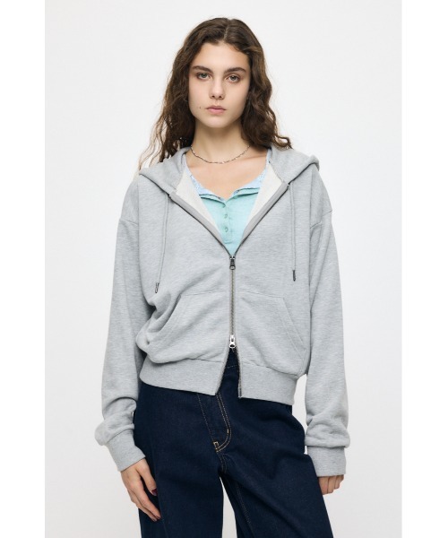 MOUSSY(マウジー)の「ES CLASSIC SWEAT パーカー(パーカー・レディース・杢グレー/ブラック/ベージュ・1/2)」の13枚目の写真