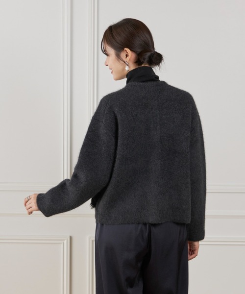 LE SOUK(ルスーク)の「フェイクファーポケット ラクーンニットブルゾン(カーディガン/ボレロ・レディース・ブラウン・フリー)」の10枚目の写真