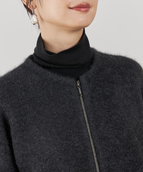 LE SOUK(ルスーク)の「フェイクファーポケット ラクーンニットブルゾン(カーディガン/ボレロ・レディース・ブラウン・フリー)」の11枚目の写真