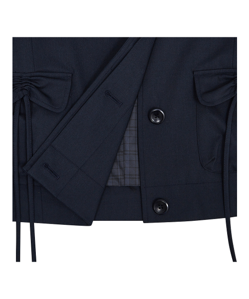 TUOMIO（トゥオミオ）の「RIBBON POCKET JACKET [NAVY]（その他アウター・レディース・その他・1/2）」の4枚目の写真