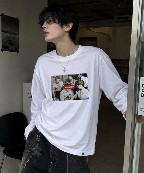 GRAVER ORDINARY（グレイバーオーディナリー）の「[UNISEX] SIM SLEEVE ロングスリーブ Tシャツ_3color（Tシャツ/カットソー・レディース・チャコール/ホワイト/ブラック・MEDIUM/LARGE）」の12枚目の写真