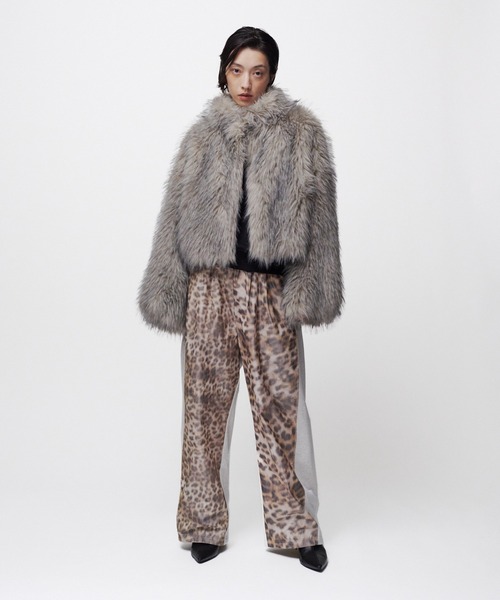 THINGS THAT MATTER(シングス ザット マター)の「LEOPARD WARP PRINT SWEAT PANTS / レオパードワーププリントスウェットパンツ(スウェットパンツ・レディース・ベージュ・FREE)」の6枚目の写真