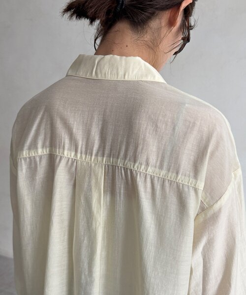 DouDou(ドゥドゥ)の「【WEB限定】レース切替スキッパーシャツ(シャツ/ブラウス・レディース・ブラック/ブラウン/アイボリー・FREE)」の18枚目の写真