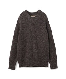 【WEB先行予約】ウールナイロンメランジ Vネックプルオーバー