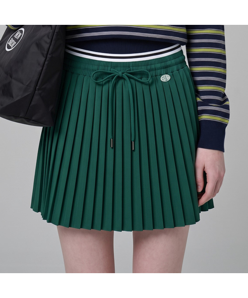 MONBIRDIE GOLF(モンバーディーゴルフ)の「バンドライン マルチプリーツスカート_GREEN(スカート・レディース・グリーン・SMALL/MEDIUM/LARGE)」の1枚目の写真