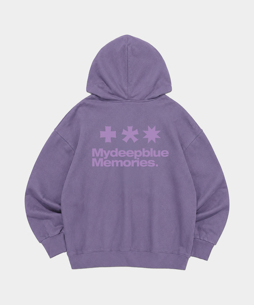 mydeepbluememories(マイディープブルーメモリーズ)の「(ZP) MM シンボルロゴ 2WAY ジップアップ (パープル)(パーカー・レディース・ダークパープル・1/2)」の1枚目の写真