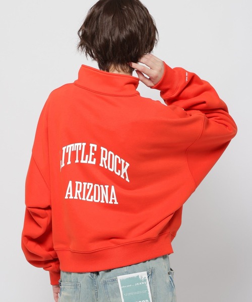 Champion(チャンピオン)の「【Champion(チャンピオン)】別注ハーフZIP裏毛プルオーバー(スウェット・レディース・レッド/ネイビー/ナチュラル・LARGE/MEDIUM)」の12枚目の写真