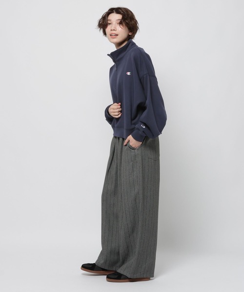 Champion(チャンピオン)の「【Champion(チャンピオン)】別注ハーフZIP裏毛プルオーバー(スウェット・レディース・レッド/ネイビー/ナチュラル・LARGE/MEDIUM)」の16枚目の写真