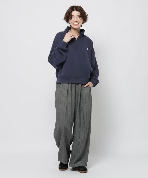 Champion(チャンピオン)の「【Champion(チャンピオン)】別注ハーフZIP裏毛プルオーバー(スウェット・レディース・レッド/ネイビー/ナチュラル・LARGE/MEDIUM)」の17枚目の写真