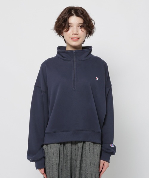 Champion(チャンピオン)の「【Champion(チャンピオン)】別注ハーフZIP裏毛プルオーバー(スウェット・レディース・レッド/ネイビー/ナチュラル・LARGE/MEDIUM)」の19枚目の写真
