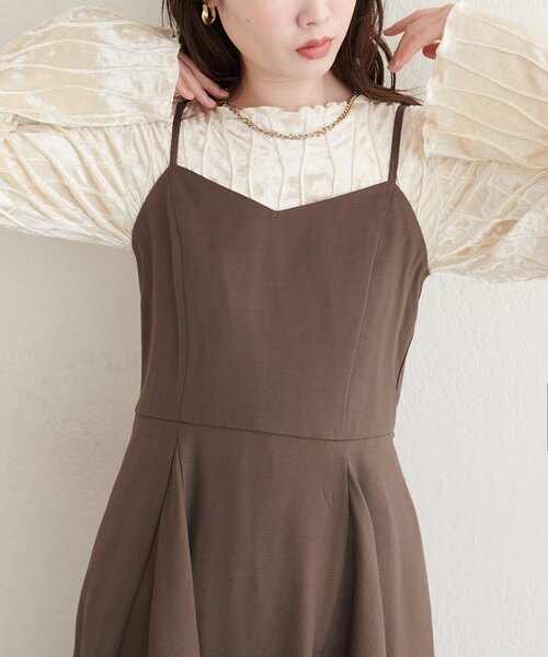 natural couture（ナチュラルクチュール）の「なみなみベロアプルオーバー（Tシャツ/カットソー・レディース・アイボリー/ブラック/チャコールグレー・FREE）」の4枚目の写真