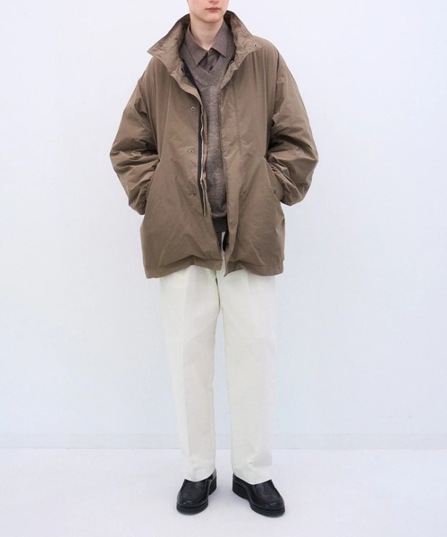 ATON(エイトン)の「【ATON / エイトン】AIR WEATHER SHORT MODS COAT(モッズコート・メンズ・ホワイト/キャメル/ブラック・2/4/6)」の12枚目の写真