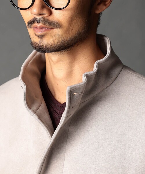 NICOLE CLUB FOR MEN(ニコルクラブフォーメン)の「マイクロクロススタンドカラーロングコート(その他アウター・メンズ・ブラック/グレー/ライトグレー・L/M/XL)」の11枚目の写真