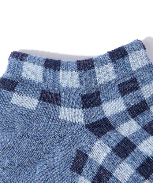 BEAMS(ビームス)の「BEAMS / 市松柄アンクルソックス(ソックス/靴下・メンズ・ホワイト/ブラック/グレー/ネイビー/レッド/ブルー・FREE)」の9枚目の写真