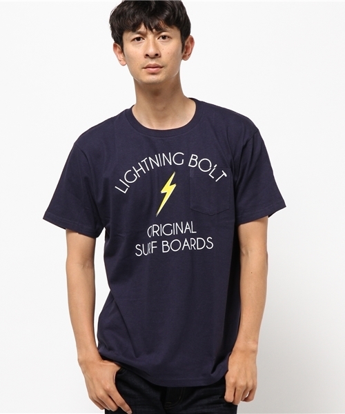HVC(エイチブイシー)の「HVC / BOLT Tシャツ (Tシャツ/カットソー・メンズ・ホワイト/ネイビー/イエロー/ブルー系その他・L/M)」の1枚目の写真