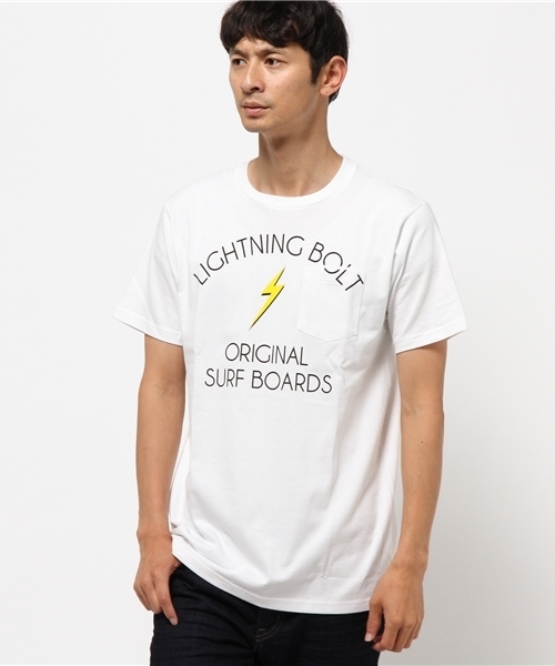 HVC(エイチブイシー)の「HVC / BOLT Tシャツ (Tシャツ/カットソー・メンズ・ホワイト/ネイビー/イエロー/ブルー系その他・L/M)」の2枚目の写真