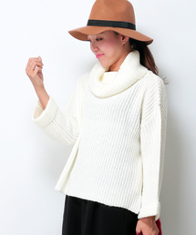 VENCEEXCHANGE | 袖折り返しオフタートルプルオーバー(ニット/セーター)