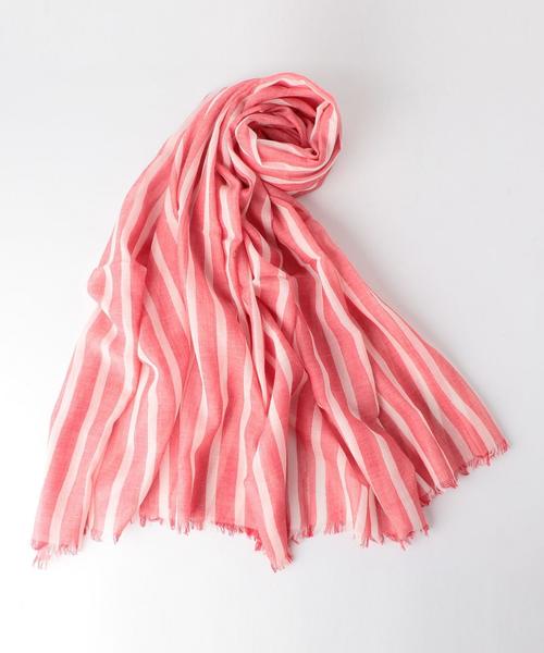 coen（コーエン）の「カディストライプストール（ストール/ショール・レディース・レッド/ケリー/コバルトブルー・FREE）」の3枚目の写真