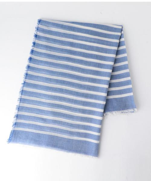 coen（コーエン）の「カディストライプストール（ストール/ショール・レディース・レッド/ケリー/コバルトブルー・FREE）」の4枚目の写真