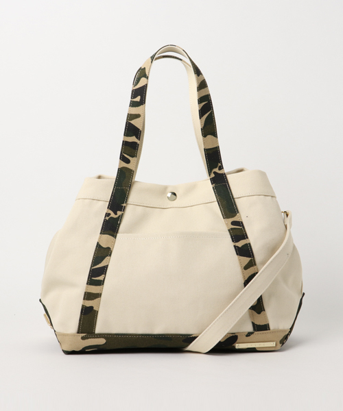 COLDE （コルデ）の「【COLDE】コルデ ダブルハンドルショルダー                （トートバッグ・レディース・グリーン/オフホワイト/グレー・FREE）」の3枚目の写真