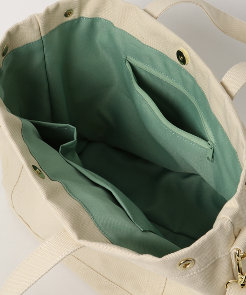 COLDE （コルデ）の「【COLDE】コルデ ダブルハンドルショルダー                （トートバッグ・レディース・グリーン/オフホワイト/グレー・FREE）」の8枚目の写真
