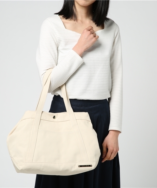 COLDE （コルデ）の「【COLDE】コルデ ダブルハンドルショルダー                （トートバッグ・レディース・グリーン/オフホワイト/グレー・FREE）」の13枚目の写真