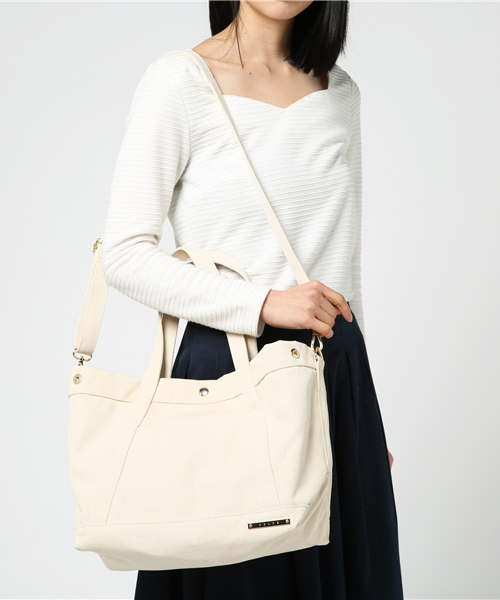 COLDE （コルデ）の「【COLDE】コルデ ダブルハンドルショルダー                （トートバッグ・レディース・グリーン/オフホワイト/グレー・FREE）」の14枚目の写真