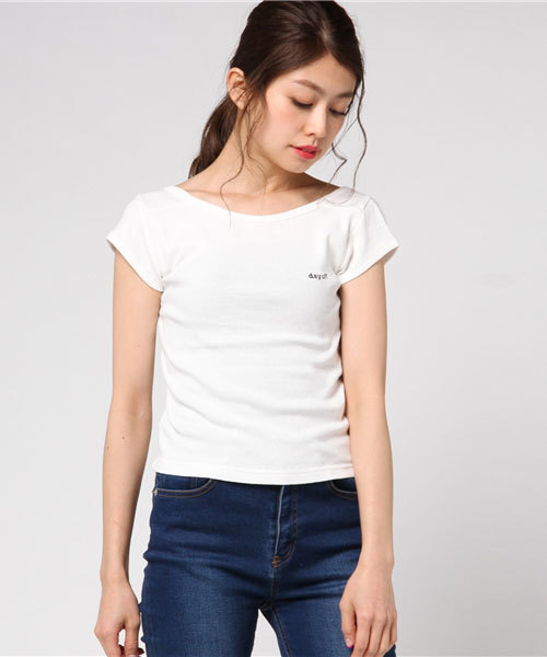 SLY（スライ）の「DAY OFF FRENCH MARINE TOPS（Tシャツ/カットソー・レディース・ブラックミックス/ホワイト/レッド系その他/ピンク系その他・1/2）」の12枚目の写真