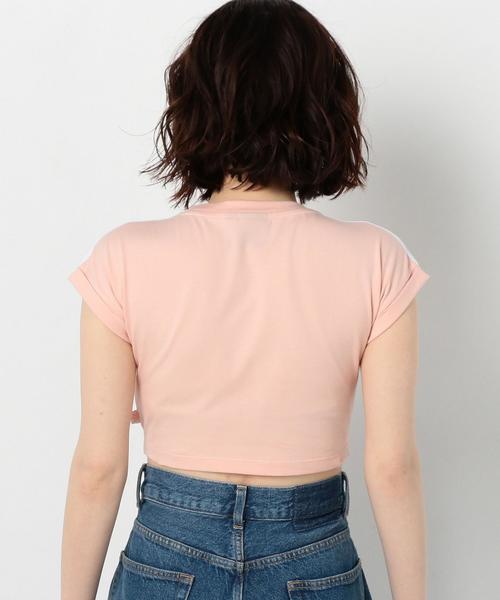 Another Edition(アナザーエディション)の「adidas CROPPED Tシャツ(Tシャツ/カットソー・レディース・ホワイト/ライトピンク・FREE)」の3枚目の写真
