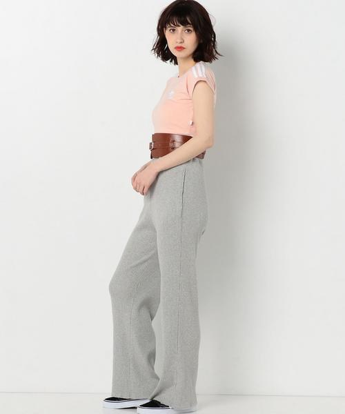 Another Edition(アナザーエディション)の「adidas CROPPED Tシャツ(Tシャツ/カットソー・レディース・ホワイト/ライトピンク・FREE)」の6枚目の写真