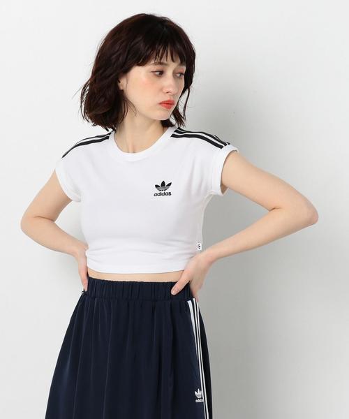 Another Edition(アナザーエディション)の「adidas CROPPED Tシャツ(Tシャツ/カットソー・レディース・ホワイト/ライトピンク・FREE)」の14枚目の写真