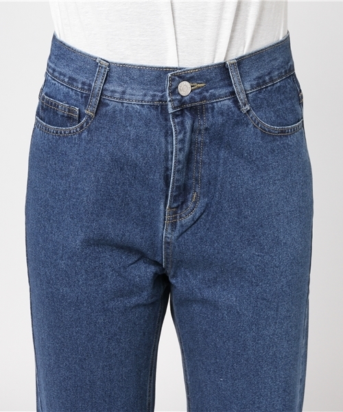 Re:EDIT（リエディ）の「[ ワイドなロールアップが新鮮]ロールアップワイドデニムパンツボトムス/パンツ/デニムパンツ[リエディ]（その他パンツ・レディース・ブルー/ネイビー・SMALL/LARGE/X-LARGE/MEDIUM）」の6枚目の写真