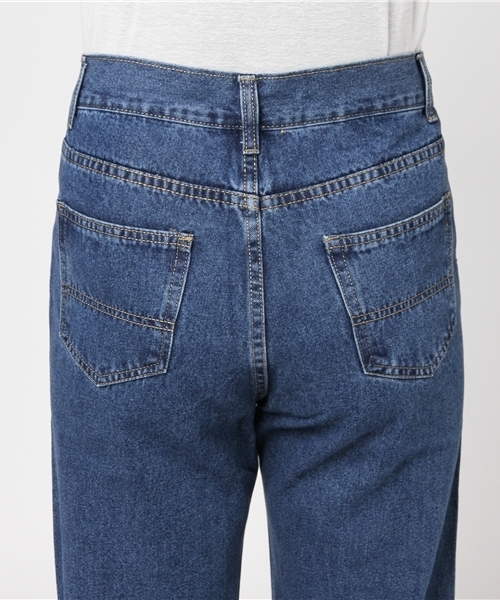 Re:EDIT（リエディ）の「[ ワイドなロールアップが新鮮]ロールアップワイドデニムパンツボトムス/パンツ/デニムパンツ[リエディ]（その他パンツ・レディース・ブルー/ネイビー・SMALL/LARGE/X-LARGE/MEDIUM）」の8枚目の写真