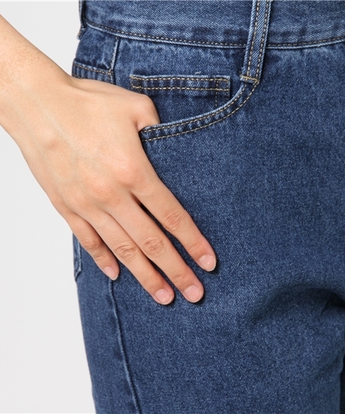 Re:EDIT（リエディ）の「[ ワイドなロールアップが新鮮]ロールアップワイドデニムパンツボトムス/パンツ/デニムパンツ[リエディ]（その他パンツ・レディース・ブルー/ネイビー・SMALL/LARGE/X-LARGE/MEDIUM）」の9枚目の写真