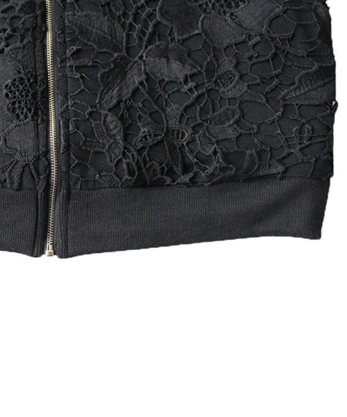 antiqua（アンティカ）の「レースジャケット（ブルゾン・レディース・ホワイト/ブラック・FREE）」の5枚目の写真